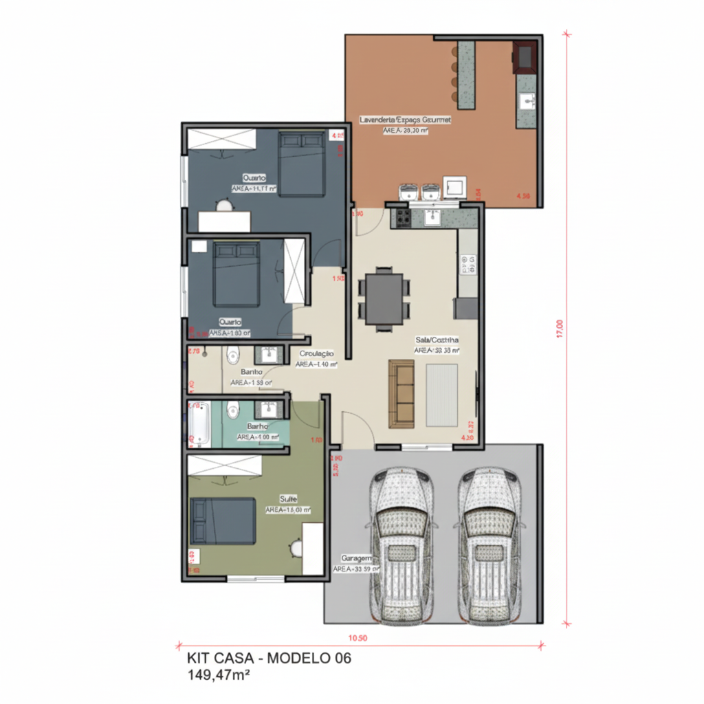 Planta Baixa Kit Casa 6